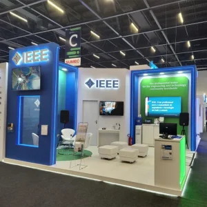 Estande ieee futurecom com tvs de locação