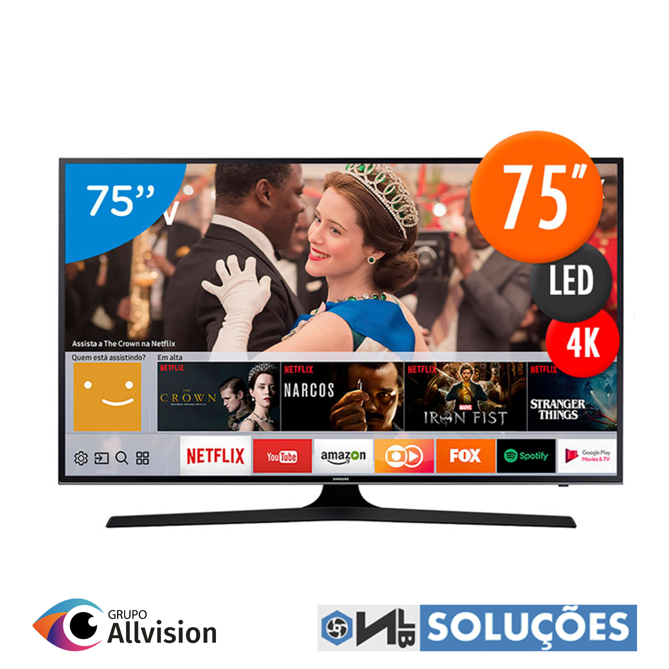 Aluguel de Smart TV LED 75 Samsung 4K 75MU6100
